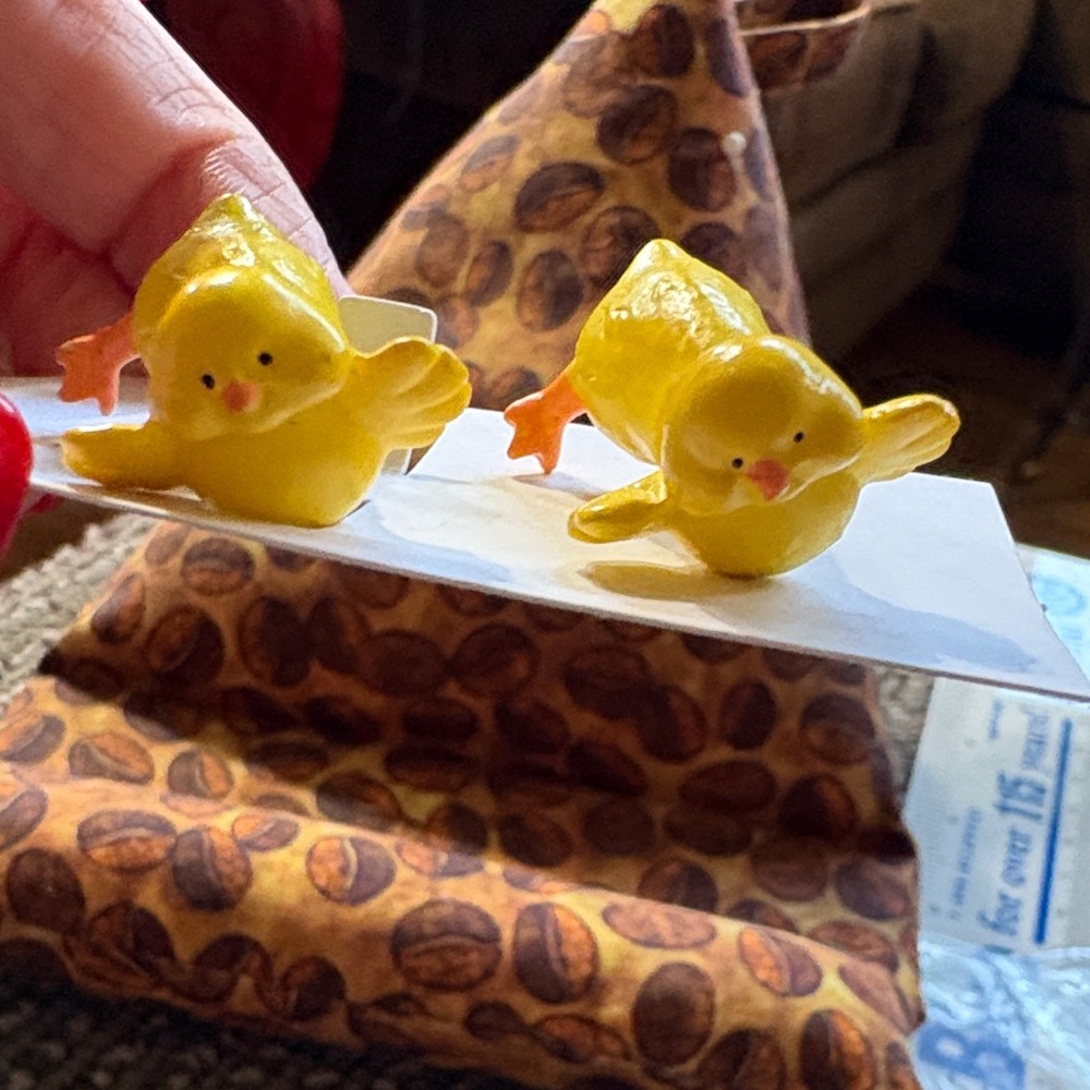 Super Cute Yellow Chick pierced Earrings